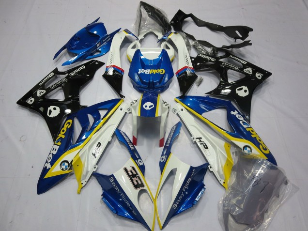 Alien Blue and White 2009-2014 S1000RR Motorcycle Fairings