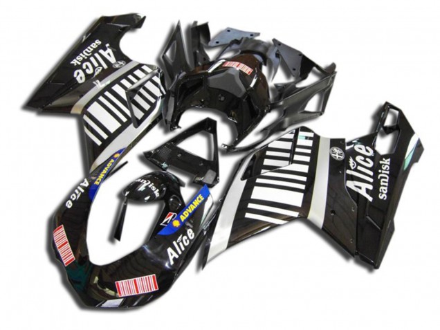 Black Alice 2007-2014 Ducati 848 1098 1198 Motorcycle Fairings