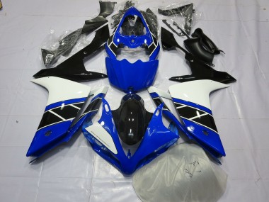 Black Black and White 2007-2008 R1 Motorcycle Fairings