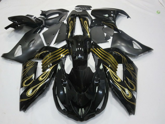 Black Gold 2006-2011 ZX14R Motorcycle Fairings Black Gold 2006-2011 ZX14R Motorcycle Fairings