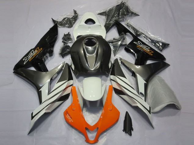 Black Grey and Orange 2007-2008 CBR600RR Motorcycle Fairings