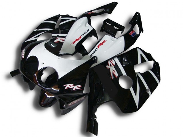 Black White RR 1990-1998 CBR250RR Motorcycle Fairings
