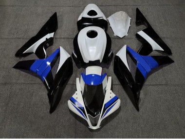 Black White and Blue 2007-2008 CBR600RR Motorcycle Fairings