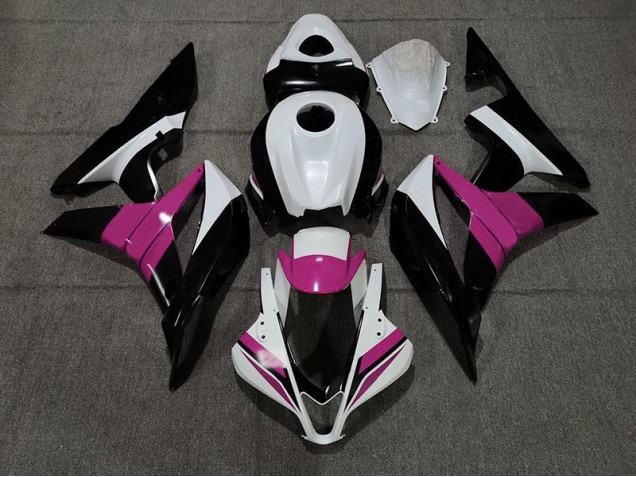 Black White and Pink 2007-2008 CBR600RR Motorcycle Fairings