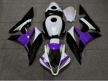 Black White and Purple 2007-2008 CBR600RR Motorcycle Fairings