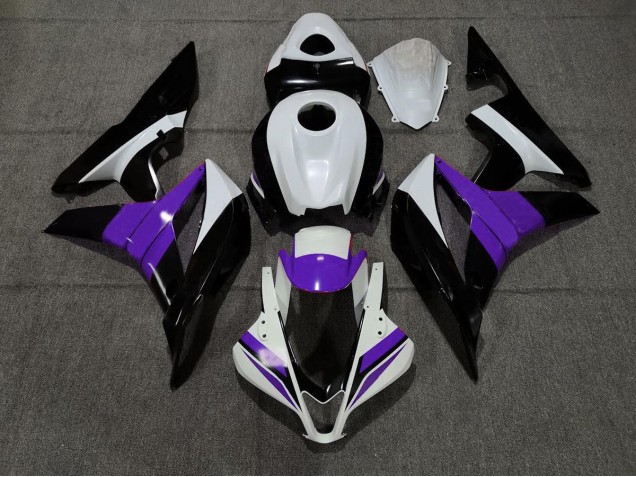Black White and Purple 2007-2008 CBR600RR Motorcycle Fairings