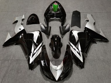 Black and Silver 2006-2007 ZX10R Motorcycle Fairings