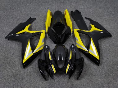 Black and Yellow OEM Style 2006-2007 GSXR 600-750 Motorcycle Fairings