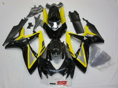 Black and Yellow Oh Ah 2006-2007 GSXR 600-750 Motorcycle Fairings