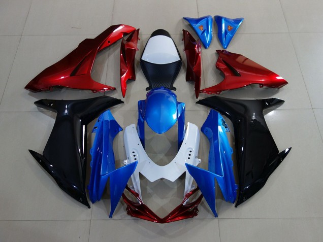 Blue / Black / Red 2011-2024 GSXR 600-750 Motorcycle Fairings