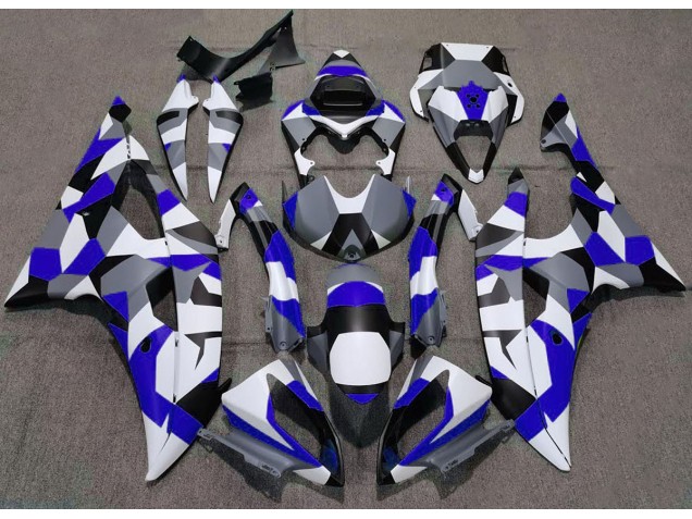 Blue Camo Plain 2008-2016 R6 Motorcycle Fairings