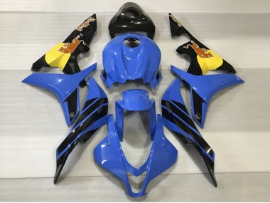 Blue & Orange Bull 2007-2008 CBR600RR Motorcycle Fairings