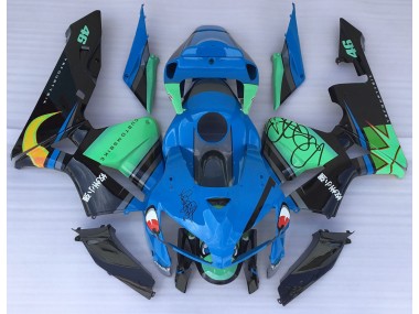 Blue Shark & Green 2005-2006 CBR600RR Motorcycle Fairings