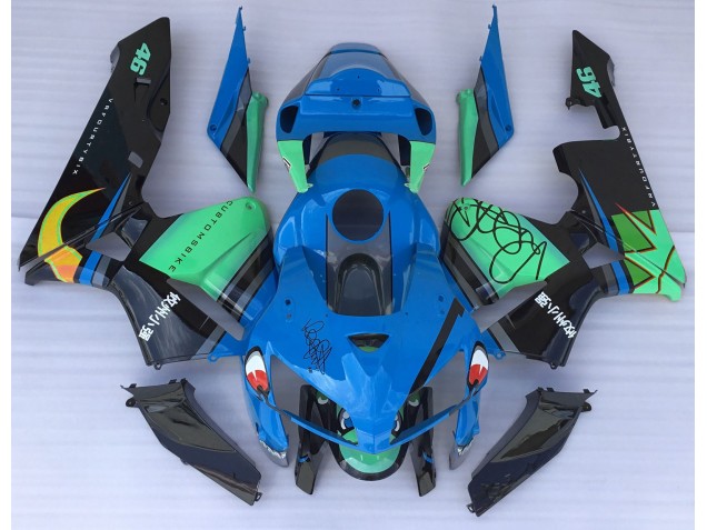 Blue Shark & Green 2005-2006 CBR600RR Motorcycle Fairings