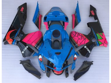 Blue Shark & Pink 2005-2006 CBR600RR Motorcycle Fairings