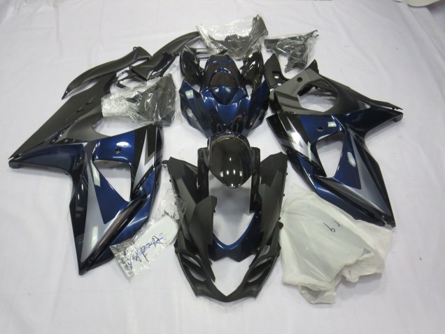 Blue Silver and Black 2009-2016 GSXR 1000 Motorcycle Fairings