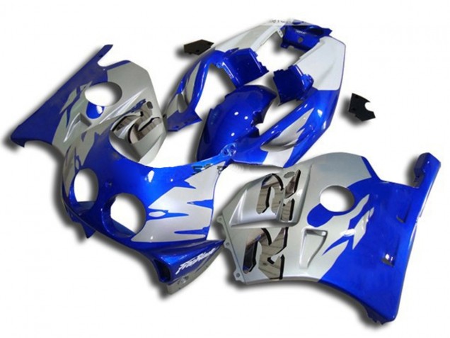 Blue Silver and White 1990-1998 CBR250RR Motorcycle Fairings