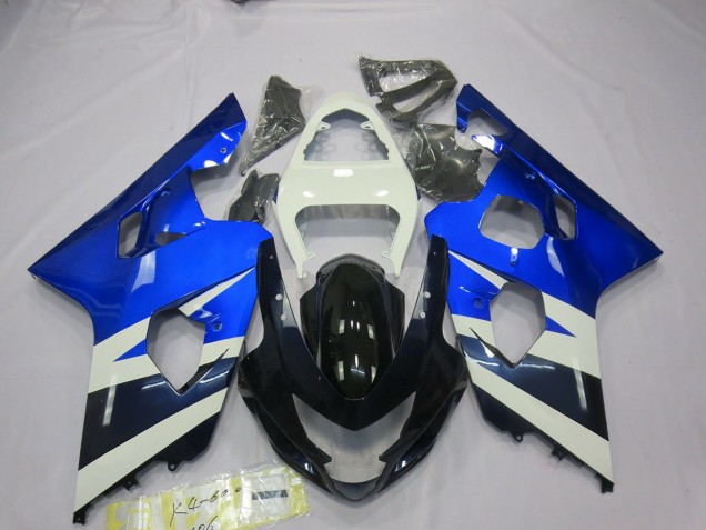 Blue White 2004-2005 GSXR 600-750 Motorcycle Fairings