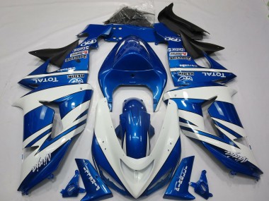 Blue White Ninja 2006-2007 ZX10R Motorcycle Fairings