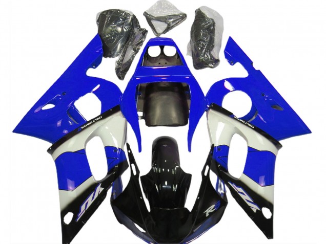 Blue White and Black 1998-2002 R6 Motorcycle Fairings Blue White and Black 1998-2002 R6 Motorcycle Fairings