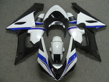 Blue White and Black 2005-2006 ZX6R Motorcycle Fairings