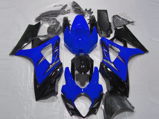 Blue and Black 2007-2008 GSXR 1000 Motorcycle Fairings