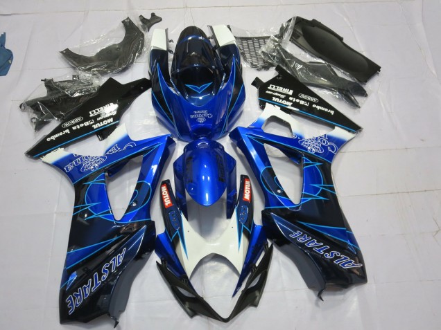 Blue and Black Corona 2007-2008 GSXR 1000 Motorcycle Fairings