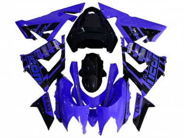 Blue and Black & Logos 2004-2005 ZX10R Motorcycle Fairings