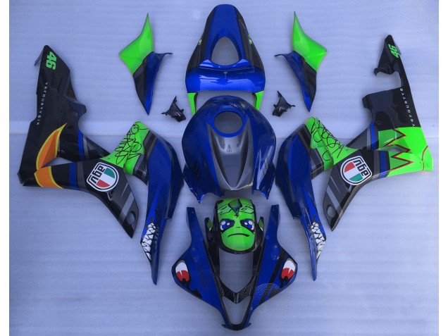 Blue and Green Shark 2007-2008 CBR600RR Motorcycle Fairings
