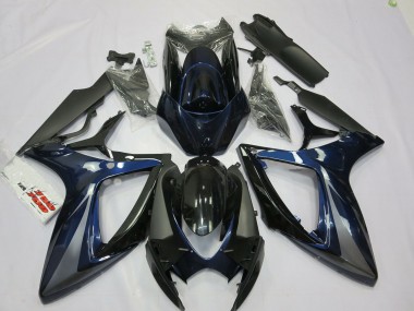 Blue and Grey 2006-2007 GSXR 600-750 Motorcycle Fairings