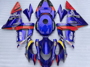 Blue and Red Trickstar 2004-2005 ZX10R Motorcycle Fairings