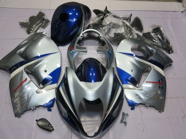 Blue and Silver 1997-2007 GSXR 1300 Hayabusa Motorcycle Fairings