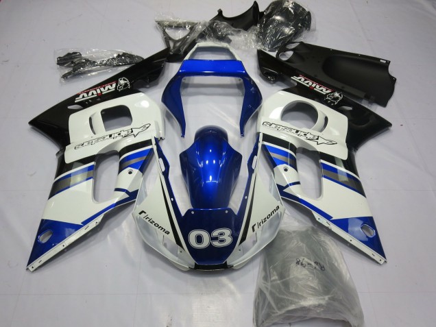 Blue and Silver 1998-2002 R6 Motorcycle Fairings Blue and Silver 1998-2002 R6 Motorcycle Fairings