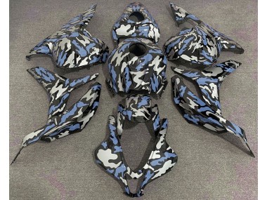 Blue and Silver Camo 2009-2012 CBR600RR Motorcycle Fairings