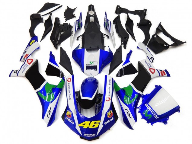 Blue and White 46 2015-2019 R1 Motorcycle Fairings