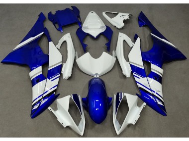 Blue and White Custom OEM Style 2008-2016 R6 Motorcycle Fairings