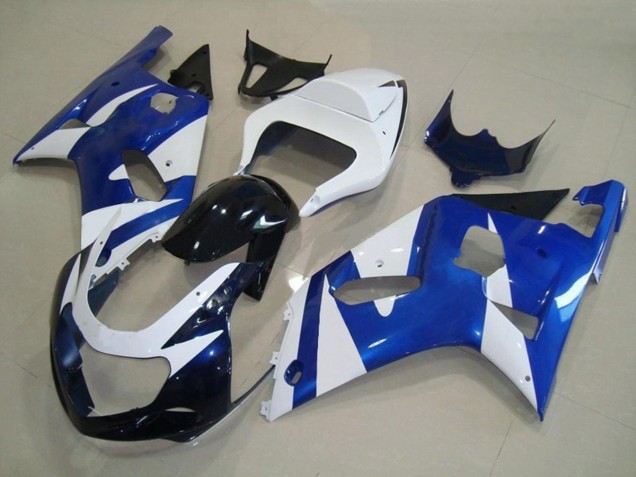 Blue and White OEM Style 2001-2003 GSXR 600-750 Motorcycle Fairings
