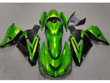 Bright Green & Black 2006-2011 ZX14R Motorcycle Fairings