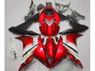 Bright Red & White 2004-2006 R1 Motorcycle Fairings