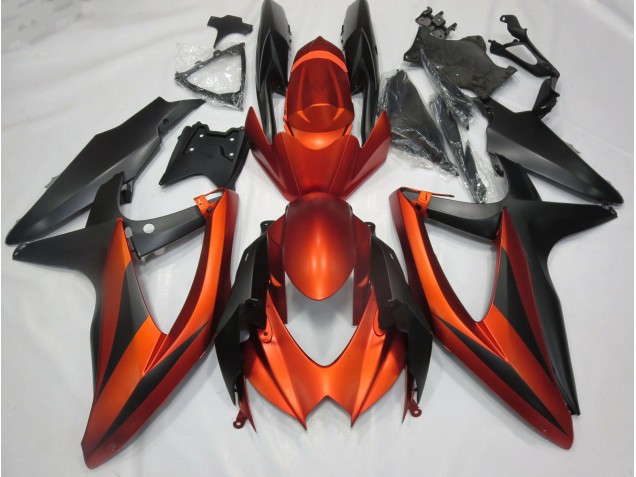 Burnt Matte Orange 2008-2010 GSXR 600-750 Motorcycle Fairings