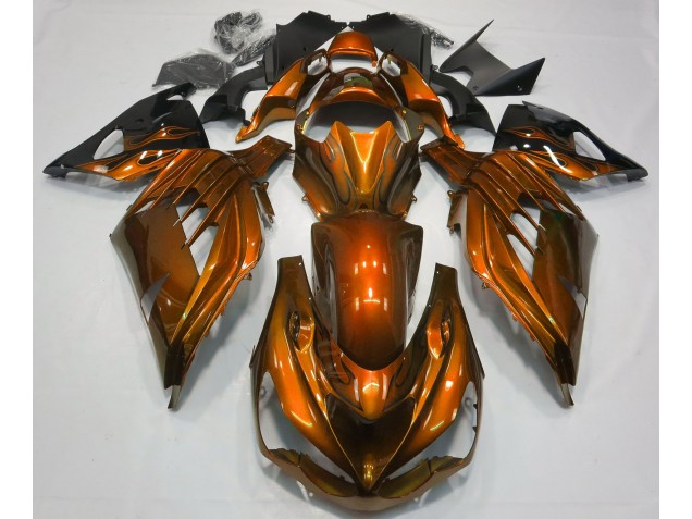 Burnt Orange Gloss 2012-2021 ZX14R Motorcycle Fairings