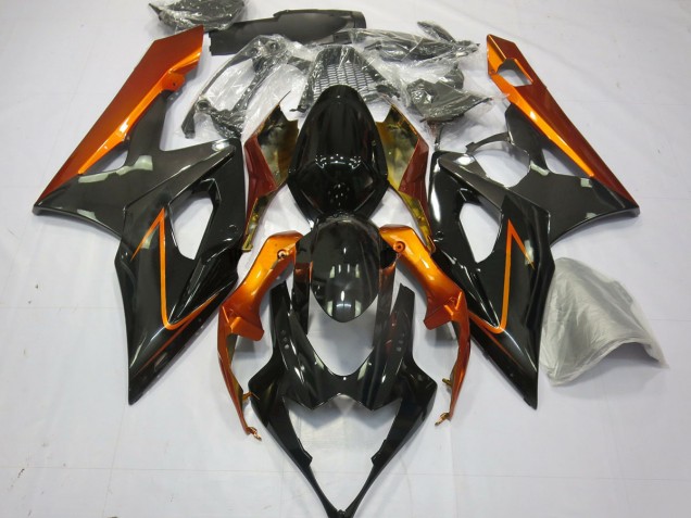 Burnt Orange and Black 2005-2006 GSXR 1000 Motorcycle Fairings Burnt Orange and Black 2005-2006 GSXR 1000 Motorcycle Fairings