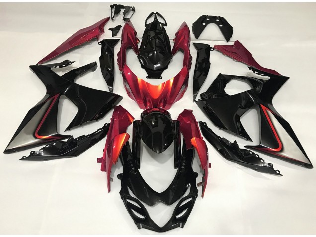 Burnt Orange and Black 2009-2016 GSXR 1000 Motorcycle Fairings