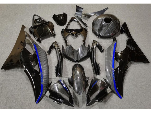 Carbon Fiber & Blue 2008-2016 R6 Motorcycle Fairings