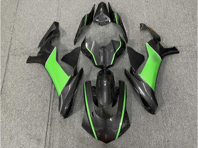 Carbon Fiber & Green 2015-2019 R1 Motorcycle Fairings