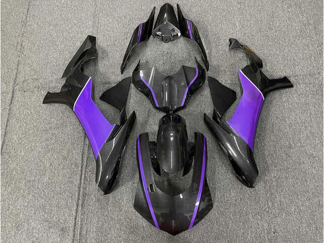 Carbon Fiber & Purple 2015-2019 R1 Motorcycle Fairings