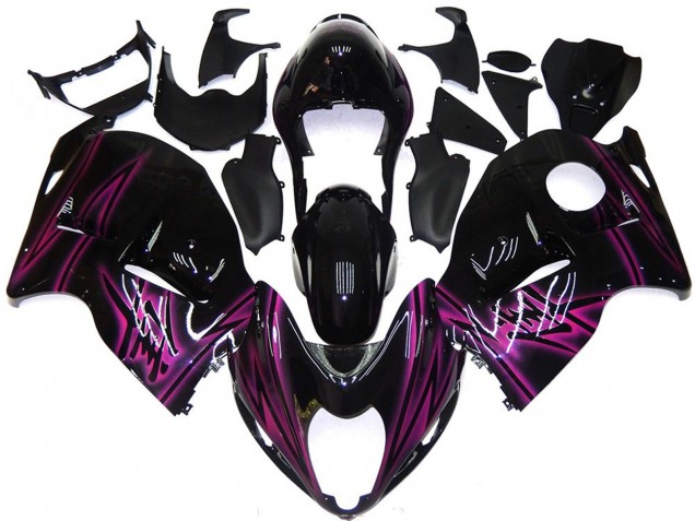 Custom Black Gloss with Pink 1997-2007 GSXR 1300 Hayabusa Motorcycle Fairings