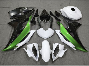 Custom Green Black and White 2008-2016 R6 Motorcycle Fairings