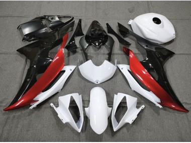 Custom Red Black and White 2008-2016 R6 Motorcycle Fairings
