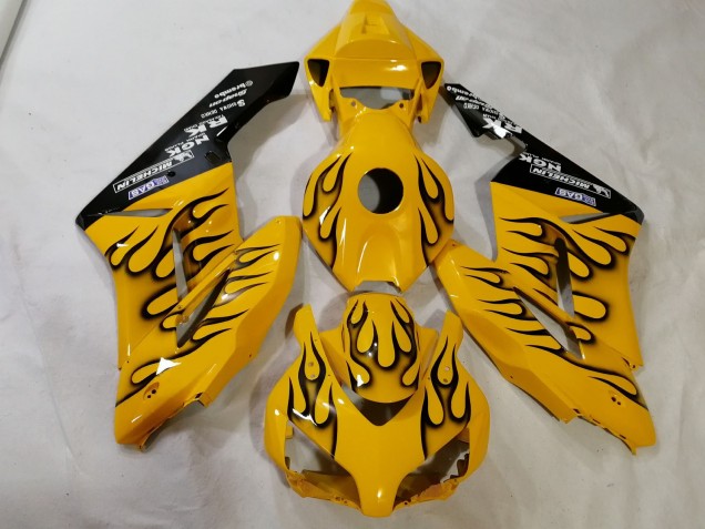 Custom Yellow Flame 2012-2016 CBR1000RR Motorcycle Fairings